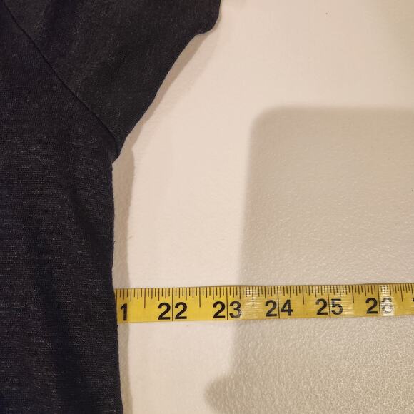 Tahari Womens Black 100% Linen V Neck Asymmetrical Top Size 1X Beach Coastal - Picture 6 of 9